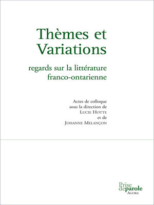 cover image of Thèmes et variations